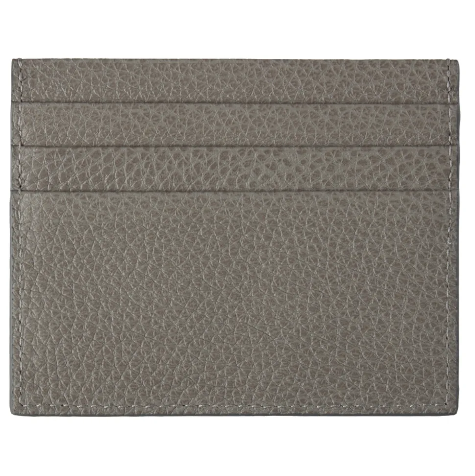 Viola Milano - Grain Leather Credit Card Holder - Grey - Handmade in Italy - Luxury Exclusive Collection - Avvenice