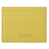 Viola Milano - Grain Leather Credit Card Holder - Yellow - Handmade in Italy - Luxury Exclusive Collection - Avvenice