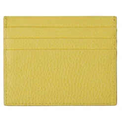 Viola Milano - Grain Leather Credit Card Holder - Yellow - Handmade in Italy - Luxury Exclusive Collection - Avvenice