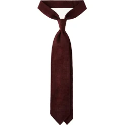 Viola Milano - Grenadine Garza Grossa Unlined Tie - Burgundy - Handmade in Italy - Luxury Exclusive Collection - Avvenice