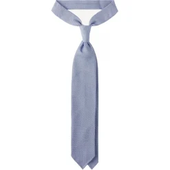 Viola Milano - Grenadine Garza Grossa Unlined Tie - Light Blue - Handmade in Italy - Luxury Exclusive Collection - Avvenice