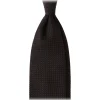 Viola Milano - Grenadine Garza Grossa Unlined Tie - Black - Handmade in Italy - Luxury Exclusive Collection - Avvenice