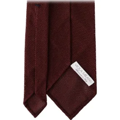 Viola Milano - Grenadine Garza Fina 7-Fold Unlined Tie - Burgundy - Handmade in Italy - Luxury Exclusive Collection - Avvenice