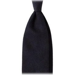 Viola Milano - Grenadine Garza Fina 7-Fold Unlined Tie - Navy - Handmade in Italy - Luxury Exclusive Collection - Avvenice