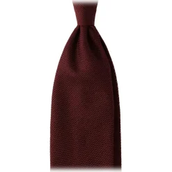 Viola Milano - Grenadine Garza Fina Unlined Tie - Burgundy - Handmade in Italy - Luxury Exclusive Collection - Avvenice