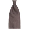 Viola Milano - Grenadine Garza Grossa Unlined Tie - Graphite - Handmade in Italy - Luxury Exclusive Collection - Avvenice