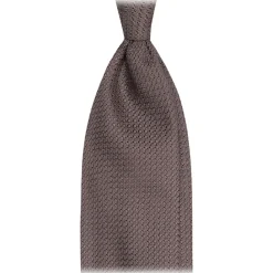 Viola Milano - Grenadine Garza Grossa Unlined Tie - Graphite - Handmade in Italy - Luxury Exclusive Collection - Avvenice