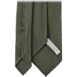 Viola Milano - Grenadine Garza Grossa Unlined Tie - Army Green - Handmade in Italy - Luxury Exclusive Collection - Avvenice