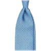 Viola Milano - Grid Chain Selftipped Italian Silk Tie - Light Blue - Handmade in Italy - Luxury Exclusive Collection - Avvenice