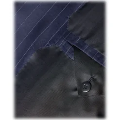 Viola Milano - Half-lined Loro Piana Double Breasted Suit - Navy Chalk Stripe - Handmade in Italy - Luxury Exclusive Collection - Avvenice