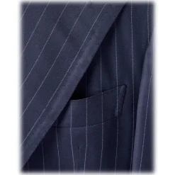 Viola Milano - Half-lined Loro Piana Double Breasted Suit - Navy Chalk Stripe - Handmade in Italy - Luxury Exclusive Collection - Avvenice