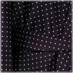 Viola Milano - Handprinted Silk Dressing Gown - Navy Spot - Handmade in Italy - Luxury Exclusive Collection - Avvenice