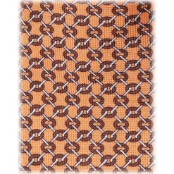 Viola Milano - Infiniti Chain Selftipped Italian Silk Tie - Orange - Handmade in Italy - Luxury Exclusive Collection - Avvenice