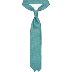 Viola Milano - Infiniti Dot Selftipped Italian Silk Tie - Menthol - Handmade in Italy - Luxury Exclusive Collection - Avvenice