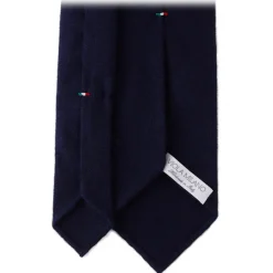 Viola Milano - Italian Flag Handrolled Cashmere Tie - Navy - Handmade in Italy - Luxury Exclusive Collection - Avvenice