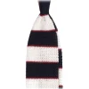 Viola Milano - Knitted Multi Stripe Silk Tie - Navy/White Mix - Handmade in Italy - Luxury Exclusive Collection - Avvenice
