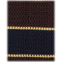 Viola Milano - Knitted Multi Stripe Silk Tie - Brown Mix - Handmade in Italy - Luxury Exclusive Collection - Avvenice