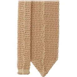 Viola Milano - Knitted Solid V-End Silk Tie - Red - Handmade in Italy - Luxury Exclusive Collection - Avvenice