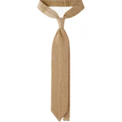 Viola Milano - Knitted Solid V-End Silk Tie - Red - Handmade in Italy - Luxury Exclusive Collection - Avvenice