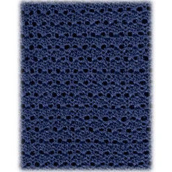 Viola Milano - Knitted Solid V-End Silk Tie - Sea - Handmade in Italy - Luxury Exclusive Collection - Avvenice