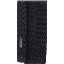 Viola Milano - Knitted Zig Zag Pattern Silk Tie - Charcoal Grey - Handmade in Italy - Luxury Exclusive Collection - Avvenice