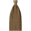 Viola Milano - Knitted Zig Zag Pattern Silk Tie - Taupe - Handmade in Italy - Luxury Exclusive Collection - Avvenice