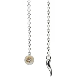 Viola Milano - Lapel Chain in 100% Sterling Silver - Chicken Paw Silver Horn - Handmade in Italy - Luxury Exclusive Collection - Avvenice