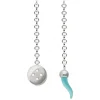 Viola Milano - Lapel Chain in 100% Sterling Silver - Turquoise - Handmade in Italy - Luxury Exclusive Collection - Avvenice