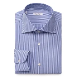 Viola Milano - Long Sleeve Shirt - Light Blue Stripe - Handmade in Italy - Luxury Exclusive Collection - Avvenice