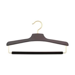 Viola Milano - Luxury Wood Trousers Hanger - Dark Wood (Set Of 8) - Handmade in Italy - Luxury Exclusive Collection - Avvenice