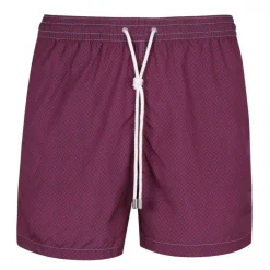 Viola Milano - Maillon Printed Swimtrunks - Navy and Wine - Handmade in Italy - Luxury Exclusive Collection - Avvenice