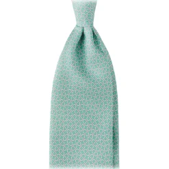 Viola Milano - Maillon Selftipped Italian Silk Tie - Menthol Mix - Handmade in Italy - Luxury Exclusive Collection - Avvenice