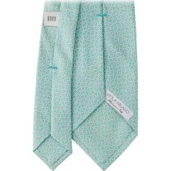 Viola Milano - Maillon Selftipped Italian Silk Tie - Menthol Mix - Handmade in Italy - Luxury Exclusive Collection - Avvenice