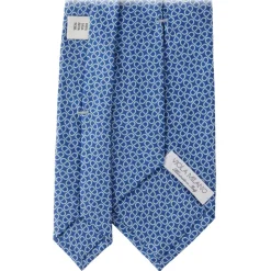 Viola Milano - Maillon Selftipped Italian Silk Tie - Blue Mix - Handmade in Italy - Luxury Exclusive Collection - Avvenice