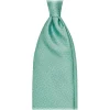 Viola Milano - Maillon Selftipped Italian Silk Tie - Mint/Sea - Handmade in Italy - Luxury Exclusive Collection - Avvenice