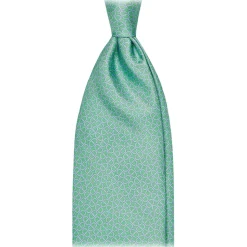 Viola Milano - Maillon Selftipped Italian Silk Tie - Mint/Sea - Handmade in Italy - Luxury Exclusive Collection - Avvenice