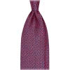 Viola Milano - Maillon Selftipped Italian Silk Tie - Navy/Wine - Handmade in Italy - Luxury Exclusive Collection - Avvenice