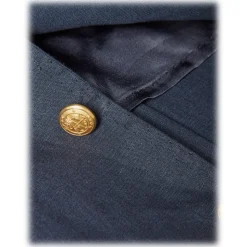 Viola Milano - Maison Milano 100% Linen Club Blazer - Navy - Handmade in Italy - Luxury Exclusive Collection - Avvenice