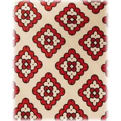 Viola Milano - Medallion Floral Selftipped Silk Tie - Yellow - Handmade in Italy - Luxury Exclusive Collection - Avvenice