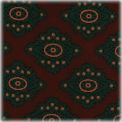 Viola Milano - Medallion Silk Pocket Square - Wine Mix - Handmade in Italy - Luxury Exclusive Collection - Avvenice