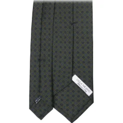 Viola Milano - Micro Floral Selftipped Italian Silk Tie - Forest Mix - Handmade in Italy - Luxury Exclusive Collection - Avvenice