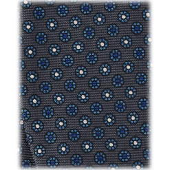 Viola Milano - Micro Floral Silk Bow Tie - Grey Mix - Handmade in Italy - Luxury Exclusive Collection - Avvenice