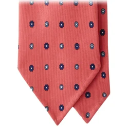 Viola Milano - Micro Floral Selftipped Italian Silk Tie - Rose - Handmade in Italy - Luxury Exclusive Collection - Avvenice