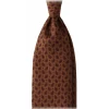Viola Milano - Micro Paisley Selftipped Italian Silk Tie - Bronze/Wine - Handmade in Italy - Luxury Exclusive Collection - Avvenice