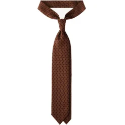 Viola Milano - Micro Paisley Selftipped Italian Silk Tie - Bronze/Wine - Handmade in Italy - Luxury Exclusive Collection - Avvenice
