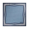 Viola Milano - Micro Wave Silk Pocket Square - Light Blue - Handmade in Italy - Luxury Exclusive Collection - Avvenice