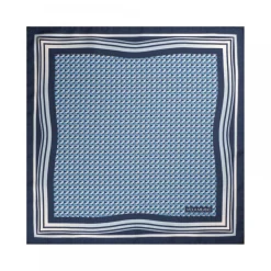 Viola Milano - Micro Wave Silk Pocket Square - Light Blue - Handmade in Italy - Luxury Exclusive Collection - Avvenice