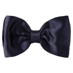 Viola Milano - Midnight Navy Ready-Tie Grosgrain Bow-Tie - Handmade in Italy - Luxury Exclusive Collection - Avvenice