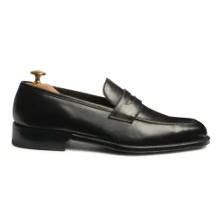 Viola Milano - Milanese Calf Leather Penny Loafer - Black - Handmade in Italy - Luxury Exclusive Collection - Avvenice