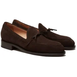Viola Milano - Milanese Handwelted String Loafer - Brown Suede - Handmade in Italy - Luxury Exclusive Collection - Avvenice
